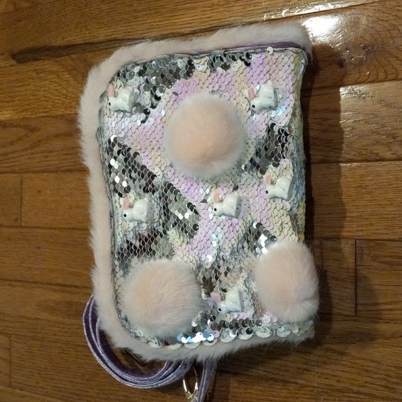 Bunnies and Puffballs Sequin Irregular Choice Bag - Picture 12 of 13